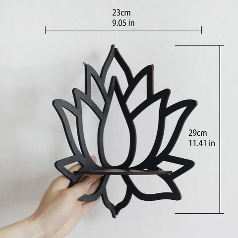 Lotus Floating Wall Shelf Crystal Shelf Display Home - Oasis Bazar