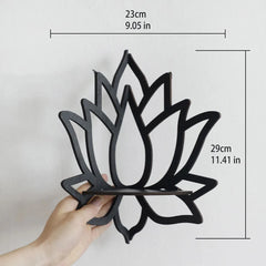 Lotus Floating Wall Shelf Crystal Shelf Display Home - Oasis Bazar