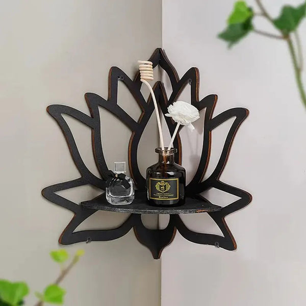 Lotus Floating Wall Shelf Crystal Shelf Display Home - Oasis Bazar