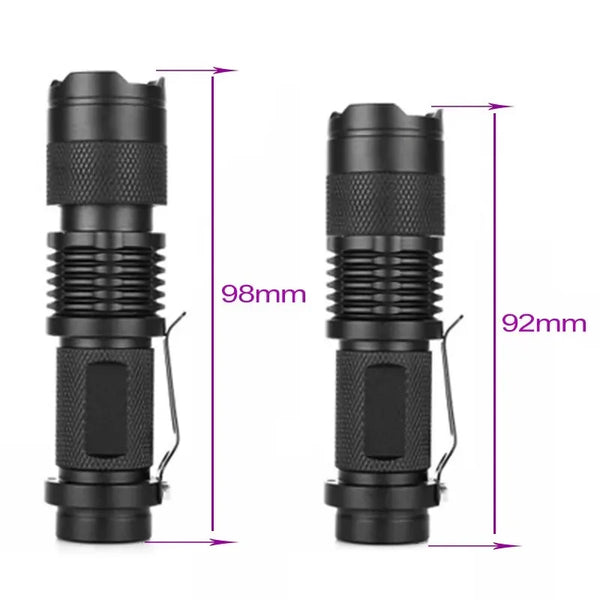 Ultraviolet Flashlight Self Defense Weapon Electric Lamp - Oasis Bazar