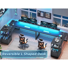 L Shaped Gaming Computer Desk - Oasis Bazar