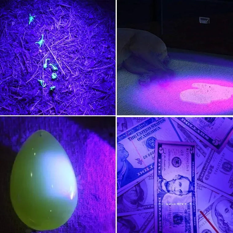 Ultraviolet Flashlight Self Defense Weapon Electric Lamp