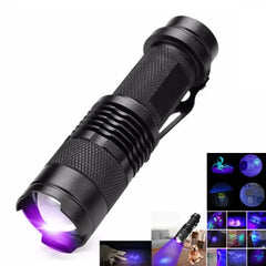 Ultraviolet Flashlight Self Defense Weapon Electric Lamp - Oasis Bazar